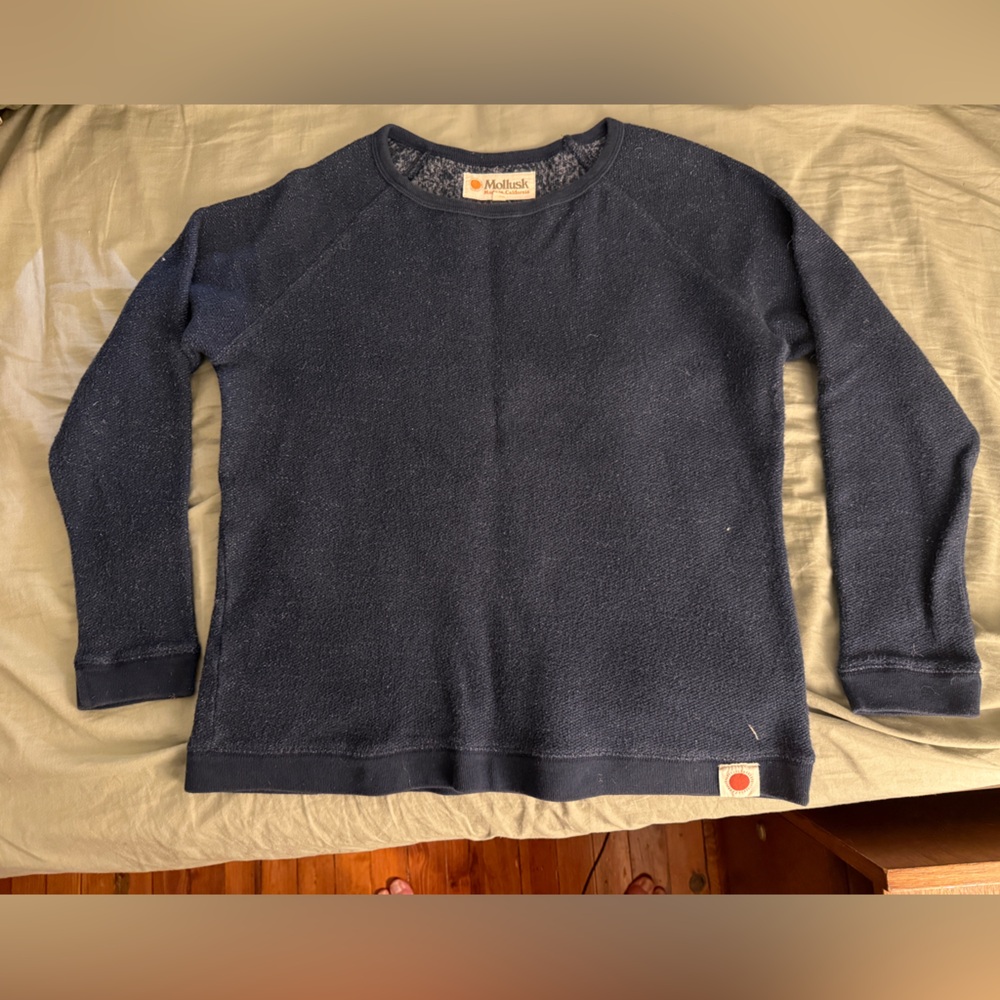 Mollusk Blue Cloud Crew Sweater